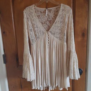 Free People Lace Bell Sleeve Dress